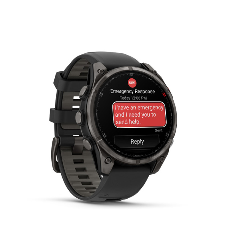 Garmin fenix 8 Pro - 47mm, AMOLED, Sapphire, Carbon Gray DLC Titanium, Black/Pebble Gray 2