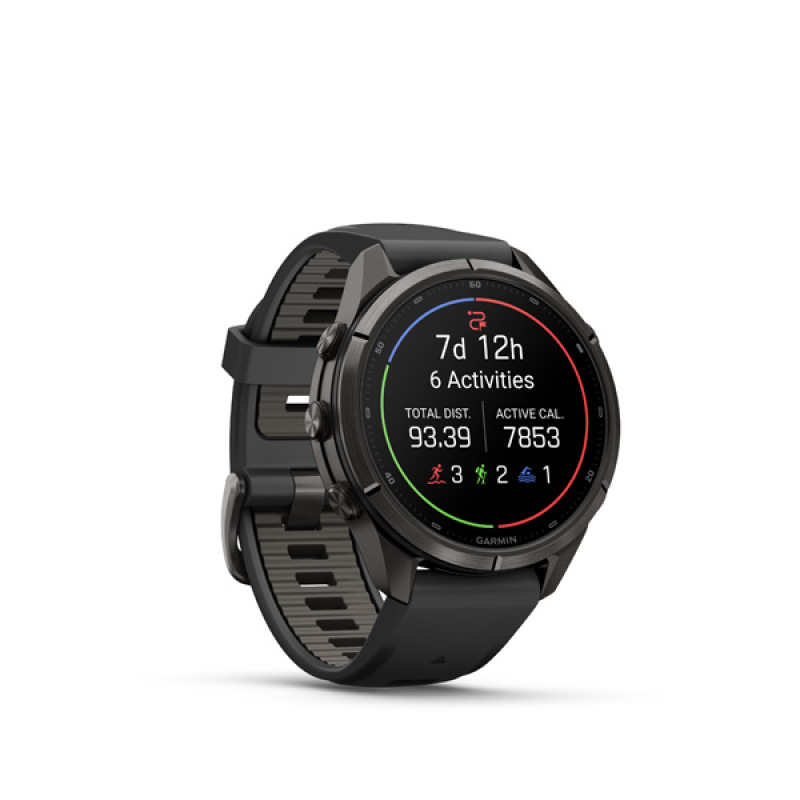 Garmin fenix 9 Pro - inReach, 43mm, AMOLED, Sapphire, Carbon Gray DLC Titanium, Black/Pebb 4