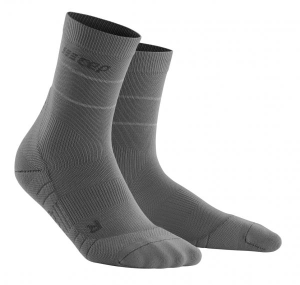 CEP krátke kompresné ponožky REFLECTIVE šedá
