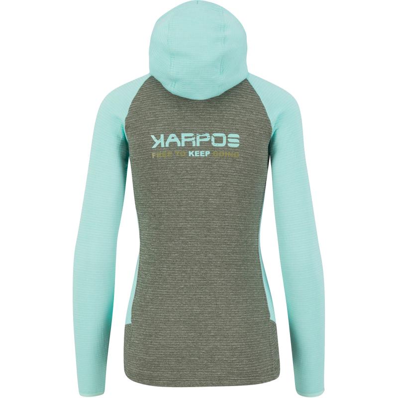 Karpos CAMOSCIO W FULL ZIP mikina Thyme/Aqua Sky