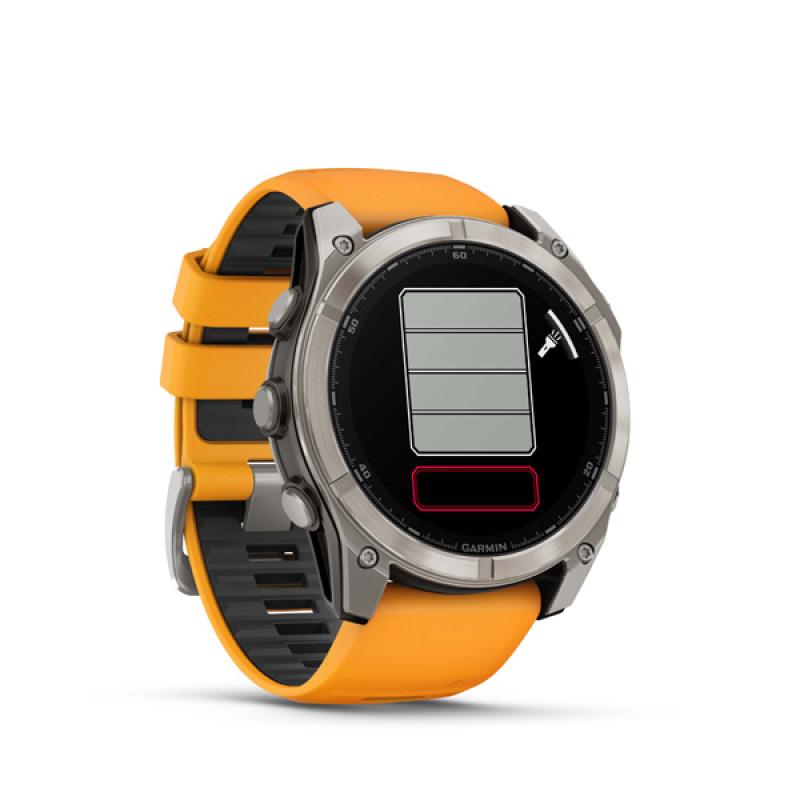 Garmin fenix 8 - 51mm, AMOLED, Sapphire, Titanium, Spark Orange/Graphite band