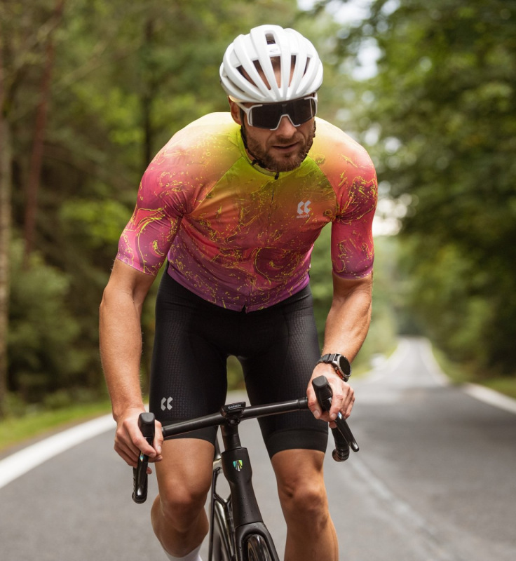 Cyklistický dres MOTION Z6 | Neon Lava Blend 2