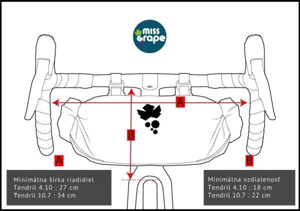 Miss Grape Tendril 4.10 Road Waterproof taška na riadidlá 11