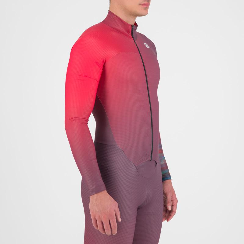 Sportful APEX kombinéza huckleberry/tango red