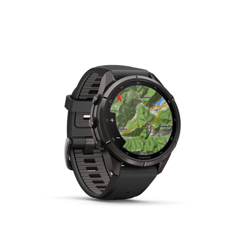 Garmin fenix 9 Pro - inReach, 43mm, AMOLED, Sapphire, Carbon Gray DLC Titanium, Black/Pebb 5