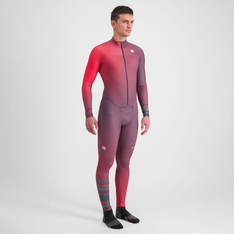 Sportful APEX kombinéza huckleberry/tango red