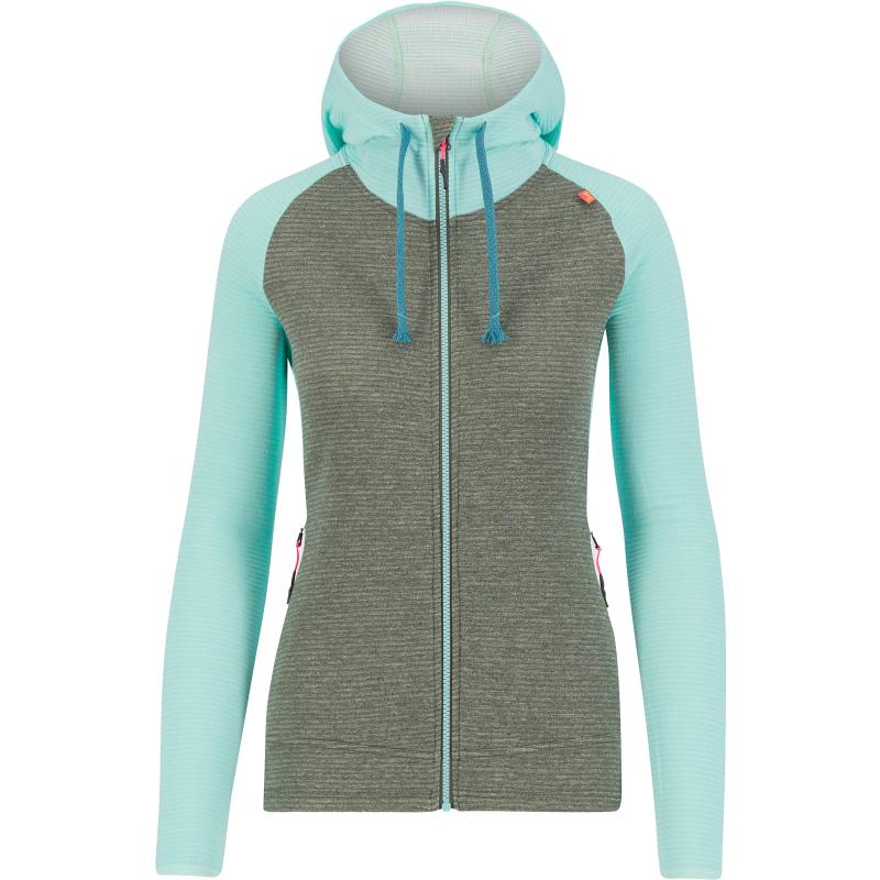 Karpos CAMOSCIO W FULL ZIP mikina Thyme/Aqua Sky