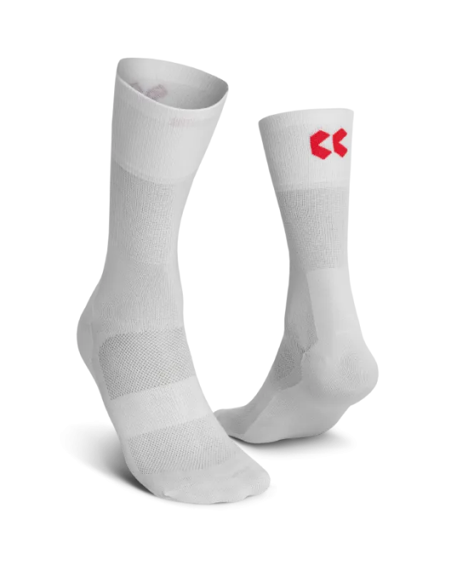 Ponožky Kalas RIDE ON Z+  biele/červené/ Vysoké