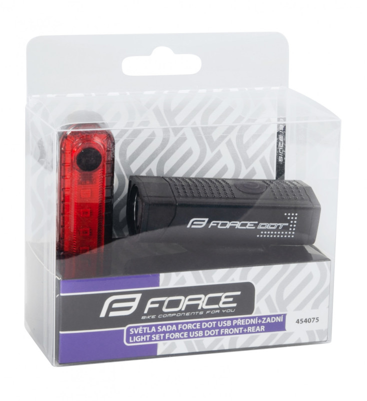 FORCE svetlá sada DOT USB predné + zadné 3