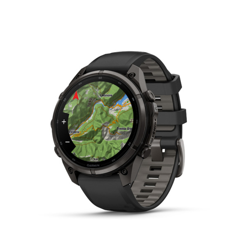 Garmin fenix 9 Pro - inReach, 47mm, AMOLED, Sapphire, Carbon Gray DLC Titanium, Black/Pebb 5