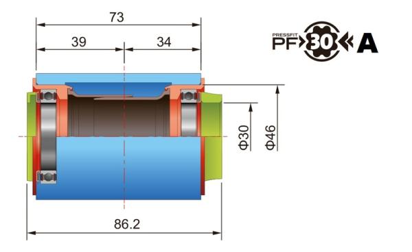 FSA adaptér pre rám BB-30A/PF-30A a kľuky 386EVO