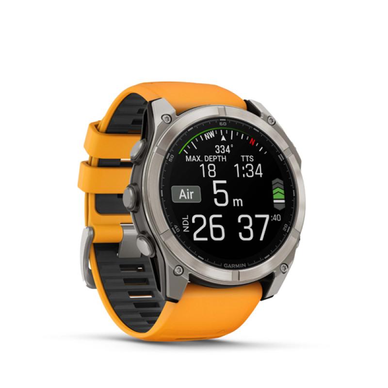 Garmin fenix 8 - 51mm, AMOLED, Sapphire, Titanium, Spark Orange/Graphite band