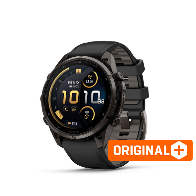 Garmin fenix 9 Pro - inReach, 47mm, AMOLED, Sapphire, Carbon Gray DLC Titanium, Black/Pebb