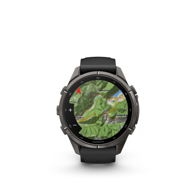 Garmin fenix 9 Pro - inReach, 43mm, AMOLED, Sapphire, Carbon Gray DLC Titanium, Black/Pebb 7