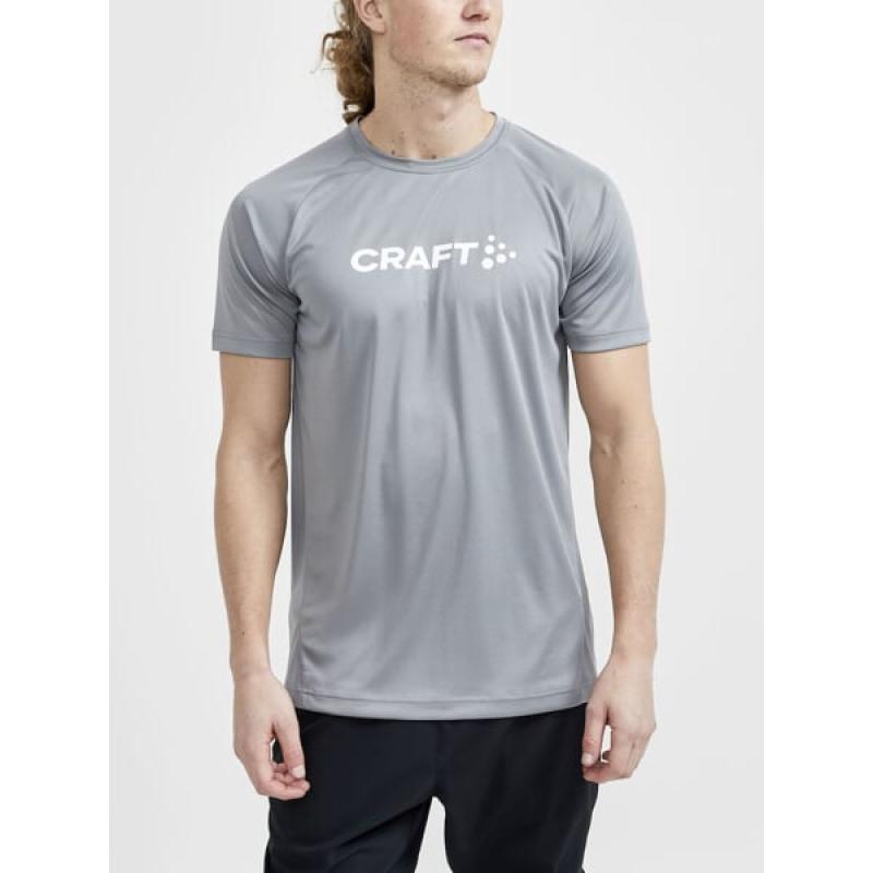 Pánske bežecké tričko CRAFT CORE Essence Logo sivé