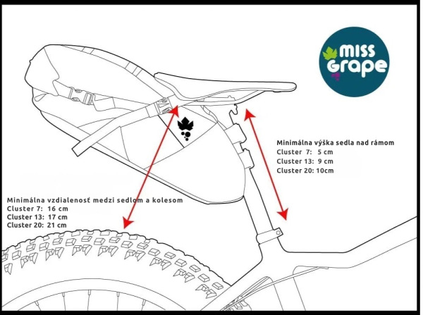 Miss Grape Cluster 20 Adventure Waterproof podsedlová taška, 3