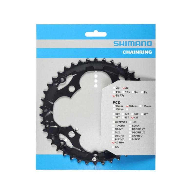 SHIMANO prevodník 42z. M361 čierny 104mm