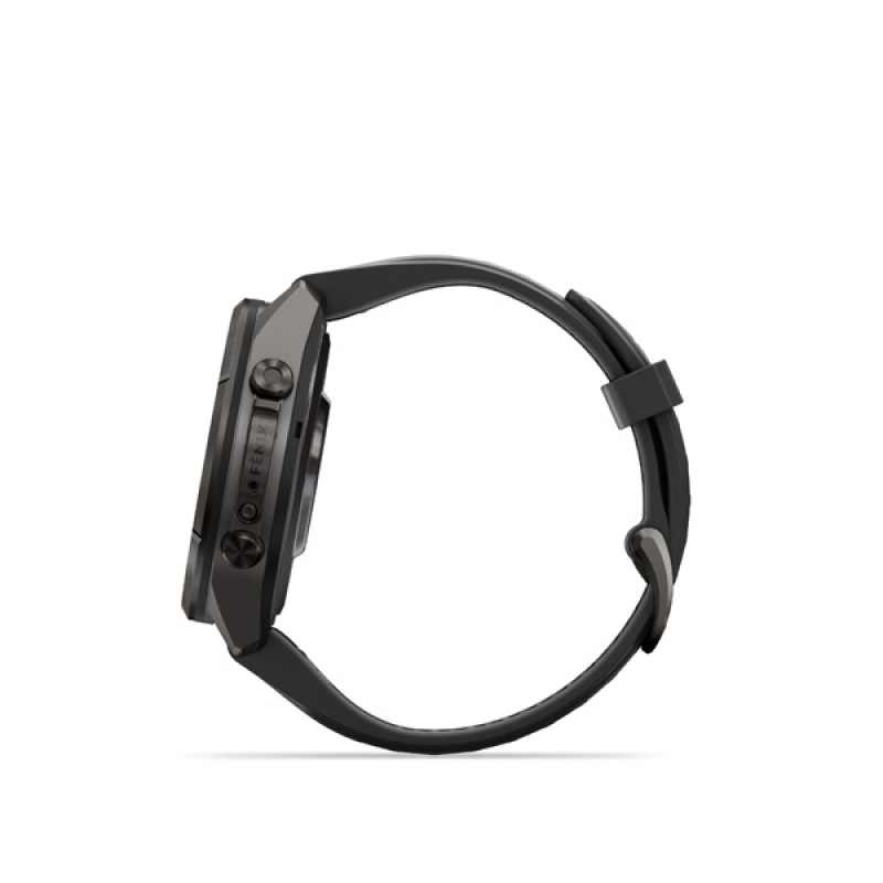 Garmin fenix 9 Pro - inReach, 43mm, AMOLED, Sapphire, Carbon Gray DLC Titanium, Black/Pebb 1