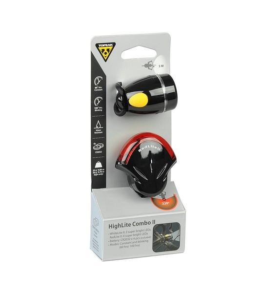 Topeak sada osvetlenia HIGH LITE COMBO II čierna 2