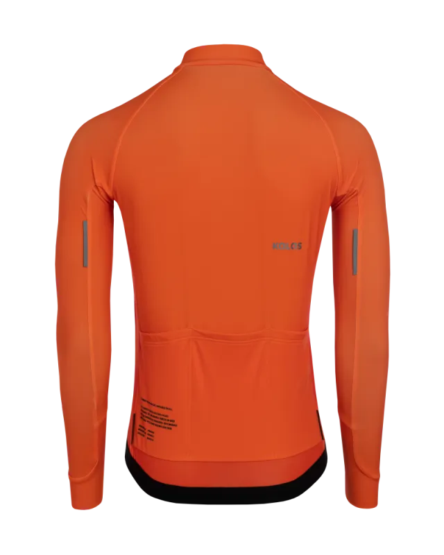 Cyklistický dres KALAS PASSION Z3 | Dres dlhý rukáv TEMPS | oranžová