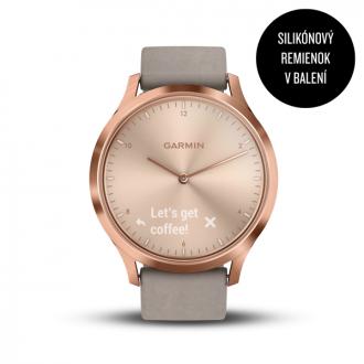 Garmin vívomove HR, Premium, Rose Gold - Gray Suede