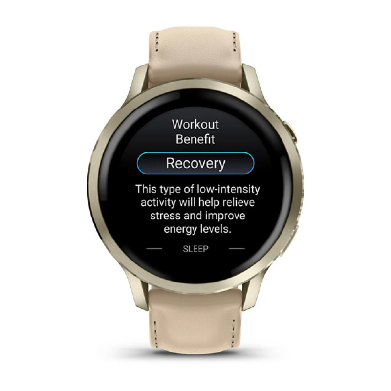 Garmin VENU 4 - 41mm, Beige/ Lunar Gold + Leather 2