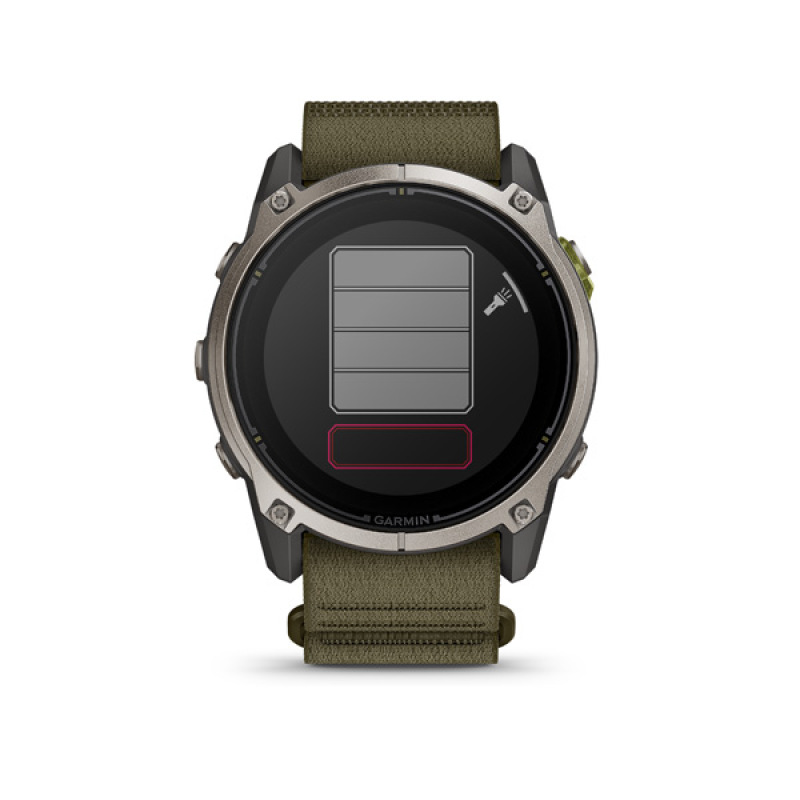Garmin Enduro 4, Sapphire Solar, Titanium, Dark olive ComfortFit Fabric band 4