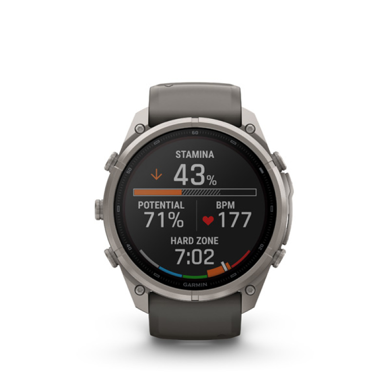 Garmin fenix 9 Pro - inReach, 51mm, Sapphire Solar, Titanium, Pebble Gray/Silver Gray band 6