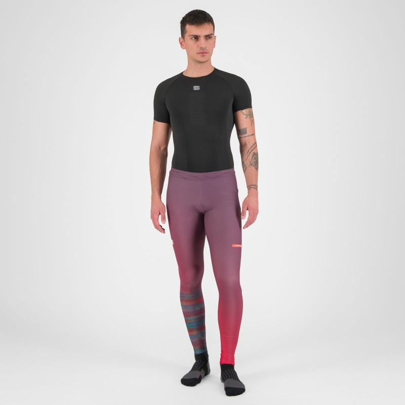 Sportful APEX elasťáky huckleberry/tango red