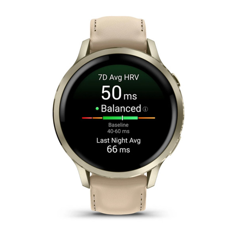 Garmin VENU 4 - 41mm, Beige/ Lunar Gold + Leather 8