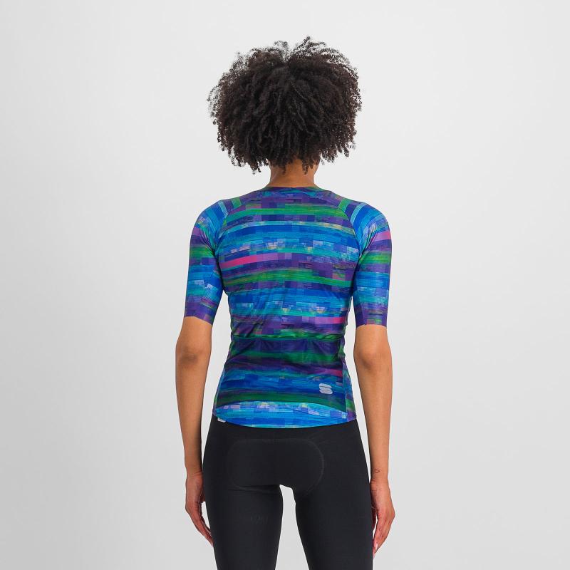 Sportful GLITCH BOMBER dámsky dres multicolor blue