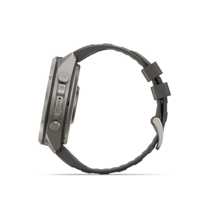 Garmin fenix 9 Pro - inReach, 51mm, Sapphire Solar, Titanium, Pebble Gray/Silver Gray band 2