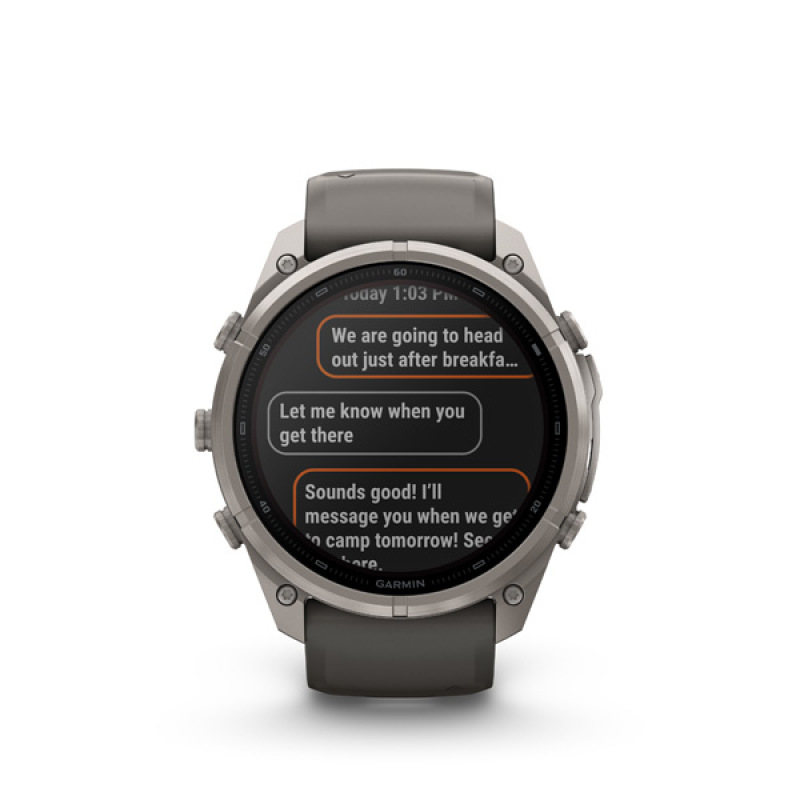 Garmin fenix 9 Pro - inReach, 51mm, Sapphire Solar, Titanium, Pebble Gray/Silver Gray band 8
