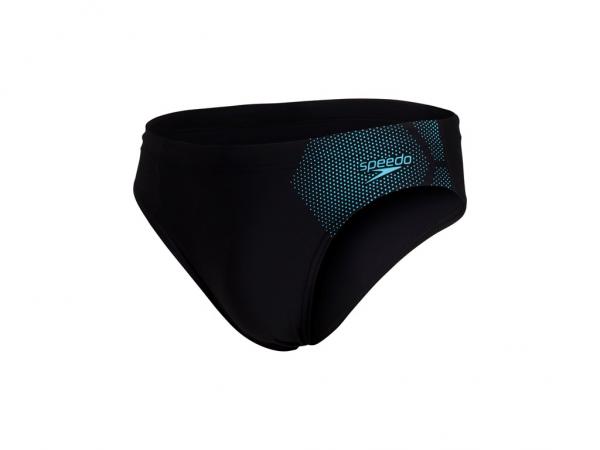 Pánske plavky Speedo Tech Placement 7cm Brief čierna/modrá