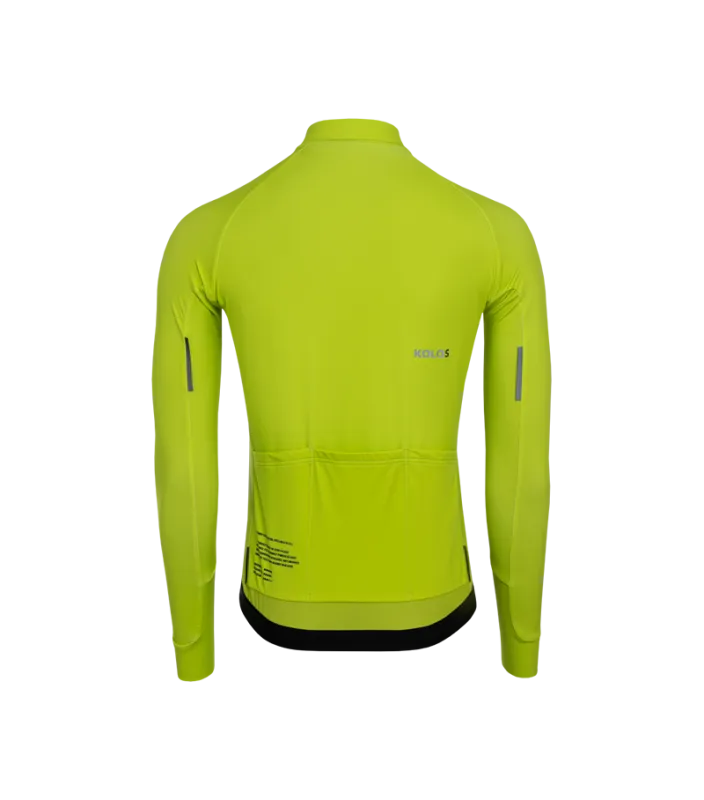 Cyklistický dres KALAS PASSION Z4 | Dres dlhý rukáv TEMPS | Lime