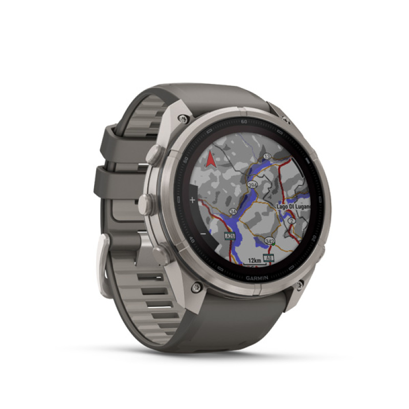 Garmin fenix 9 Pro - inReach, 51mm, Sapphire Solar, Titanium, Pebble Gray/Silver Gray band 5