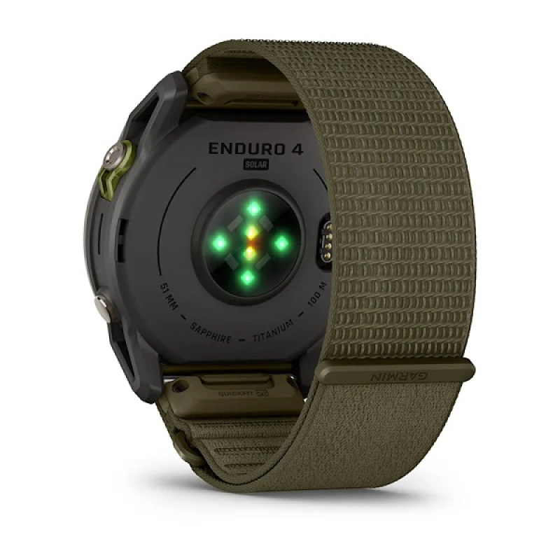 Garmin Enduro 4, Sapphire Solar, Titanium, Dark olive ComfortFit Fabric band 6