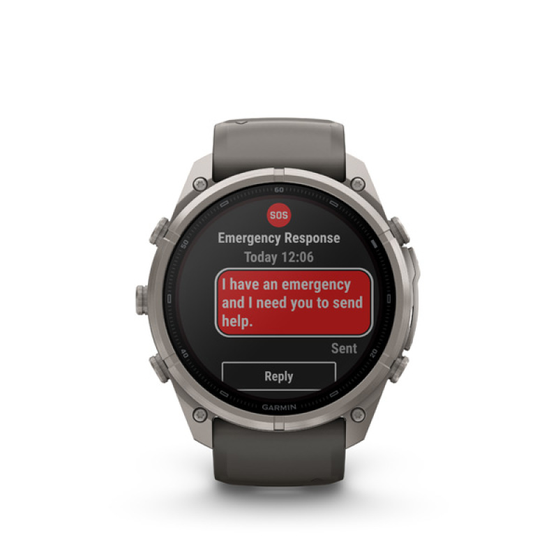Garmin fenix 9 Pro - inReach, 51mm, Sapphire Solar, Titanium, Pebble Gray/Silver Gray band 7