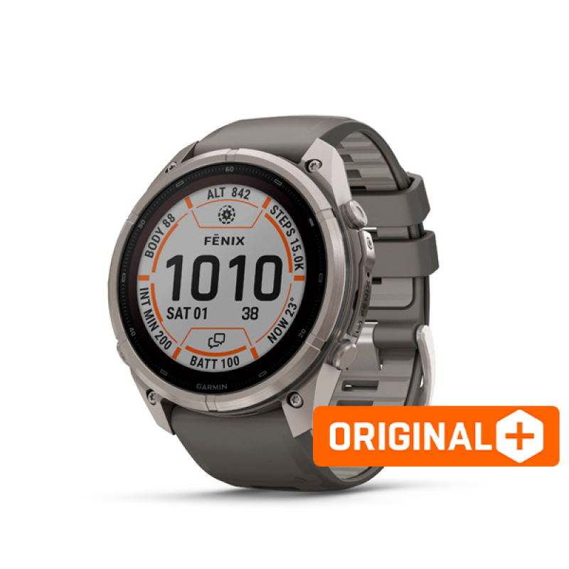 Garmin fenix 9 Pro - inReach, 51mm, Sapphire Solar, Titanium, Pebble Gray/Silver Gray band