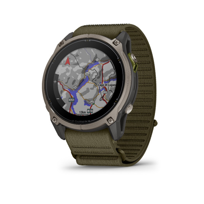 Garmin Enduro 4, Sapphire Solar, Titanium, Dark olive ComfortFit Fabric band 2
