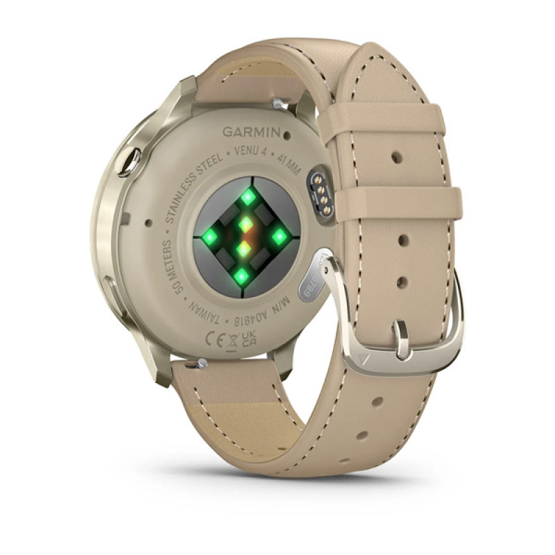 Garmin VENU 4 - 41mm, Beige/ Lunar Gold + Leather 6