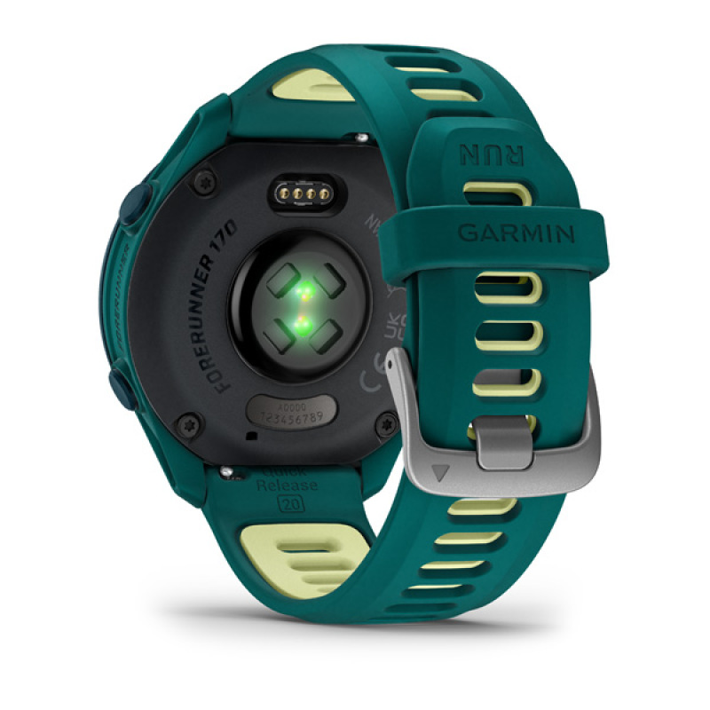 Garmin Forerunner 170 Music, Teal Green/Citron 5