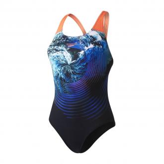 Dámske plavky Speedo Stormflow Digital Powerback Swimsuit
