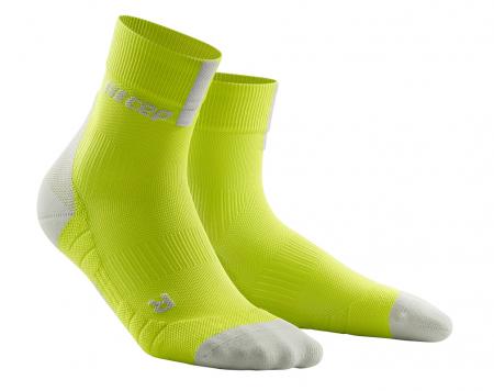 CEP krátke kompresné ponožky 3.0 limetková/svetlá šedá